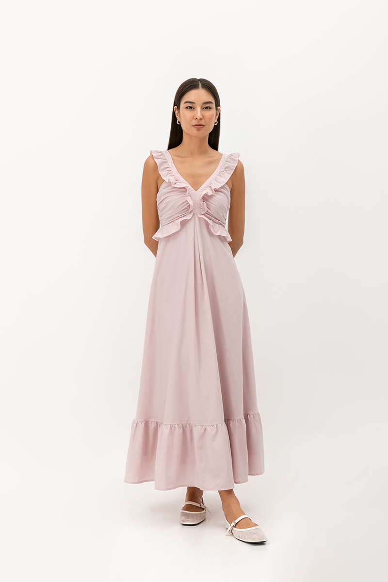 TRIXY RUFFLE MAXI DRESS