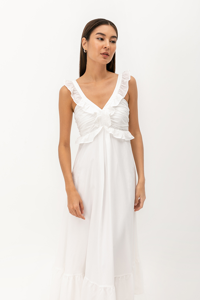 TRIXY RUFFLE MAXI DRESS