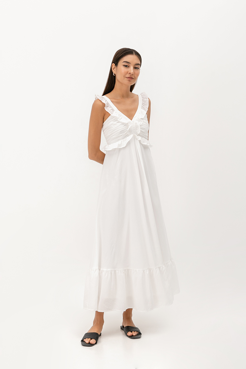 TRIXY RUFFLE MAXI DRESS