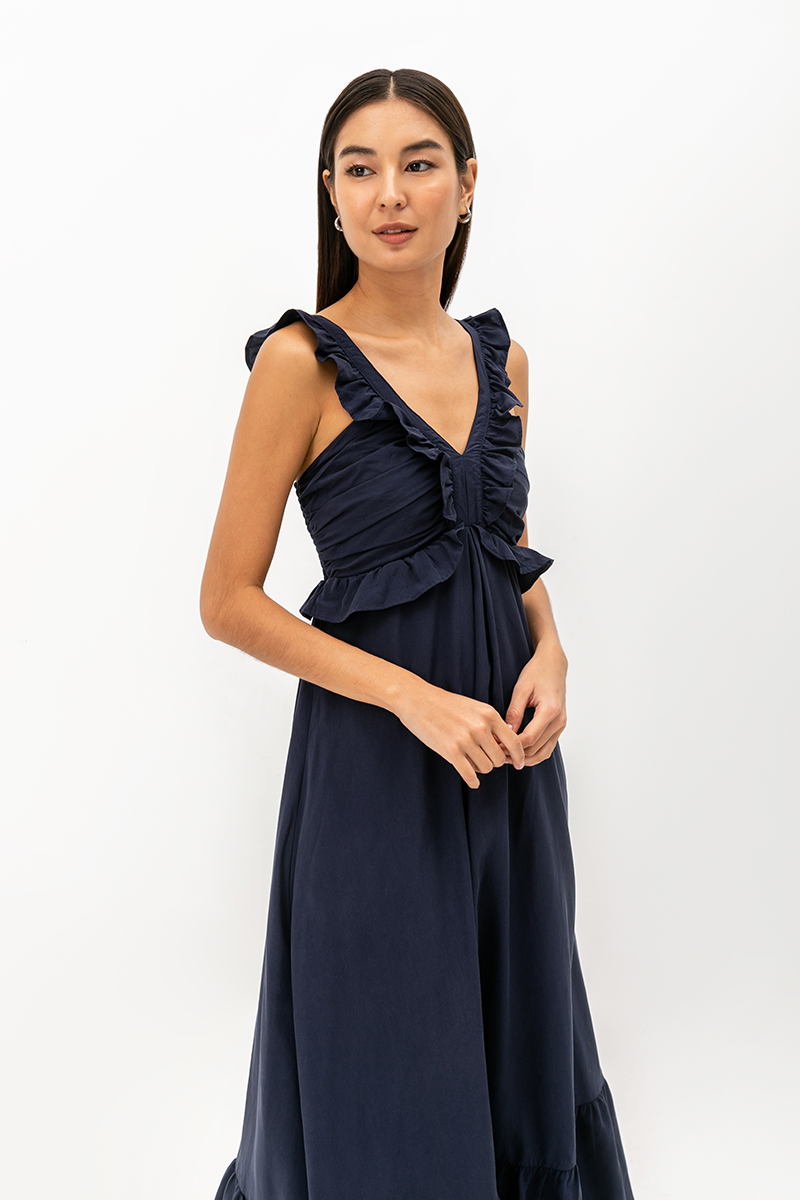 TRIXY RUFFLE MAXI DRESS