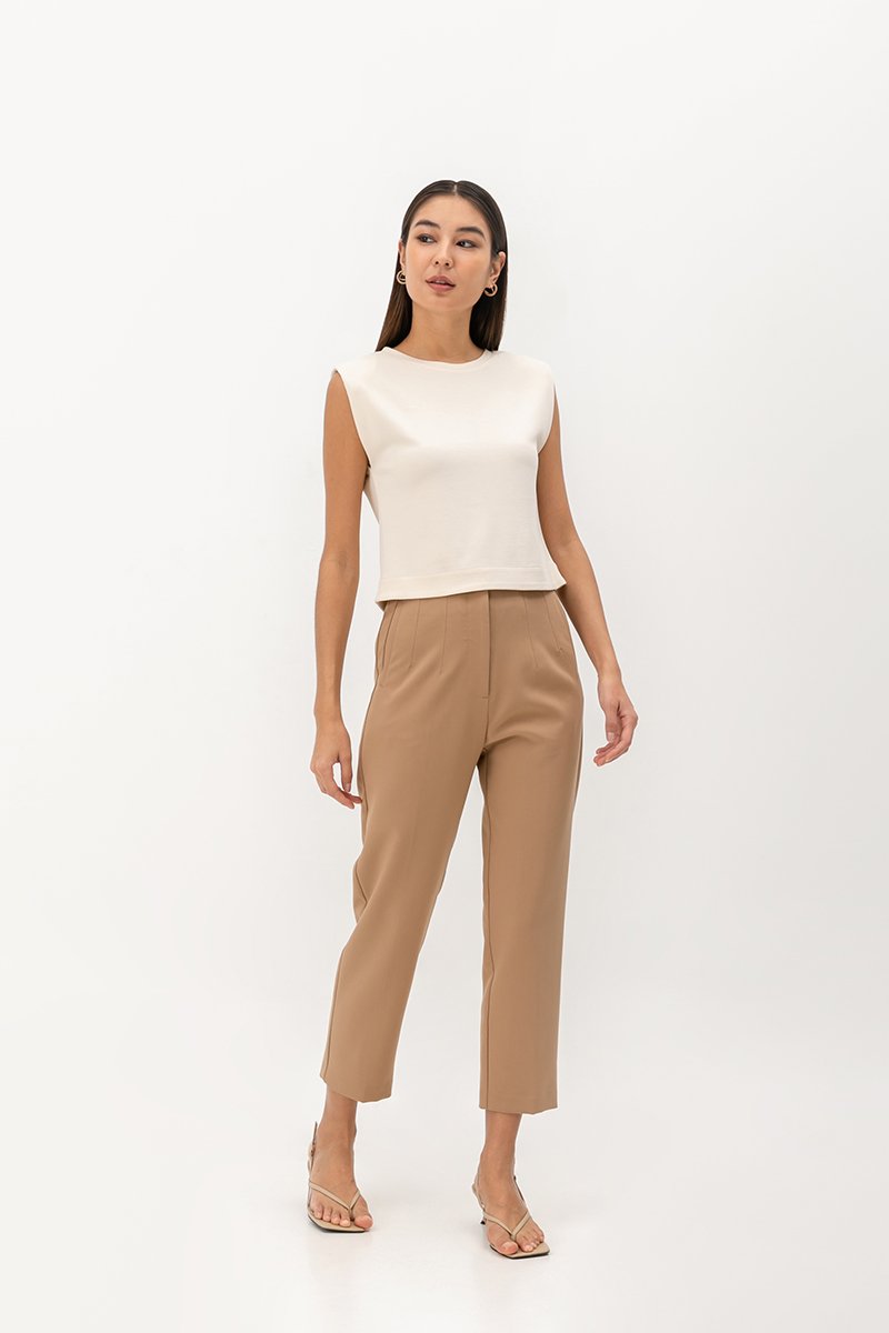 ARIA PADDED SHOULDER TOP