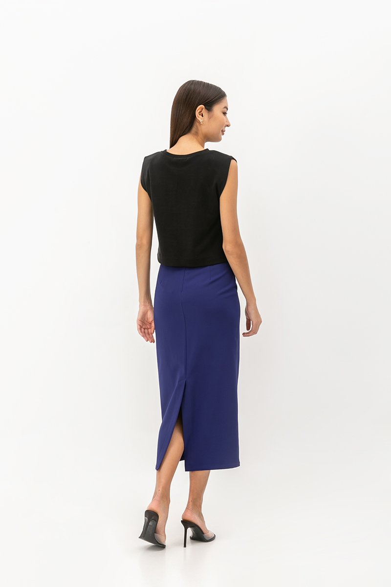 ARIA PADDED SHOULDER TOP