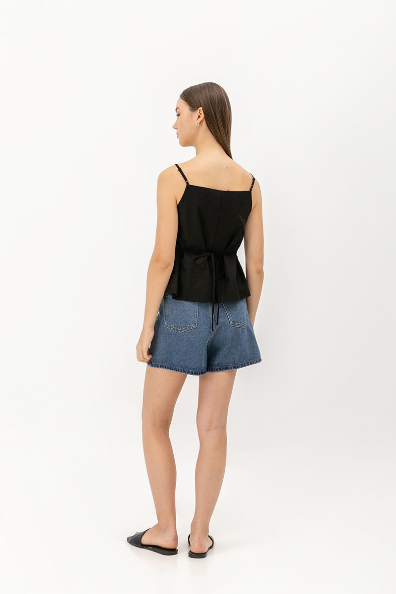 DAVIS BUTTONDOWN LINEN VEST TOP