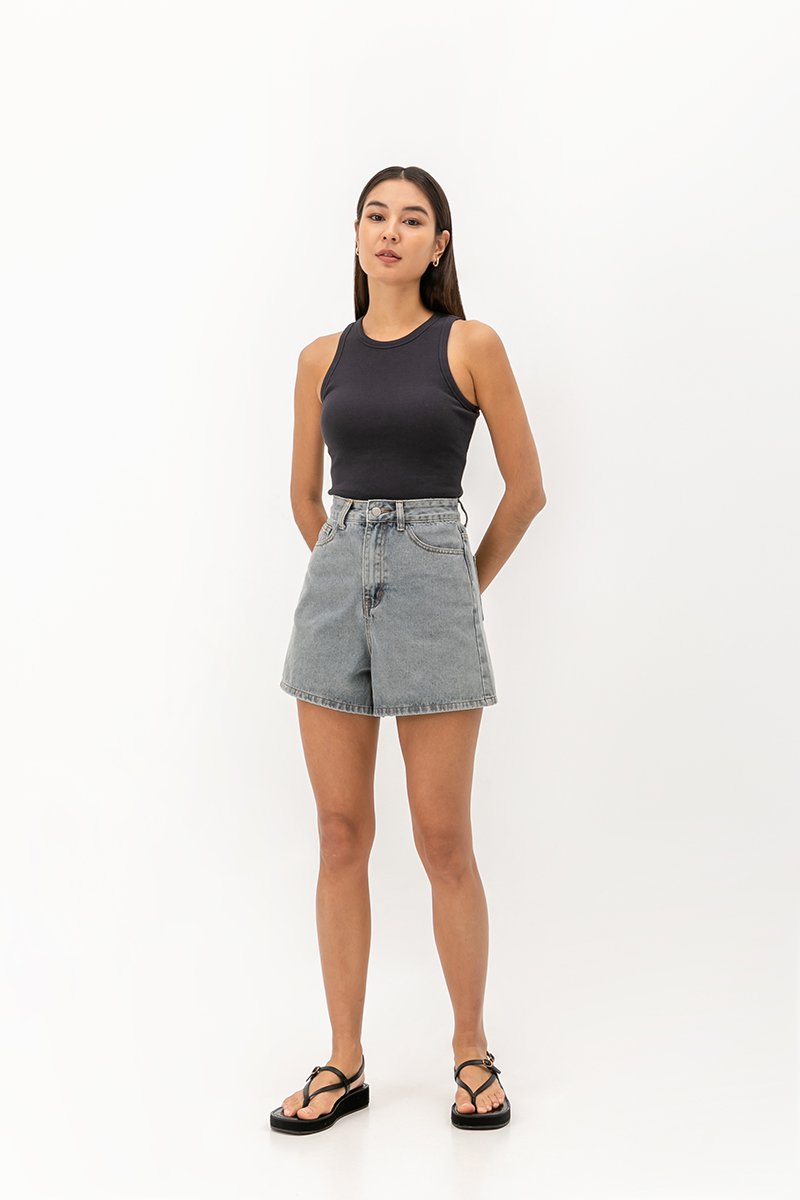 BIANCA PADDED RIBBED TANK TOP