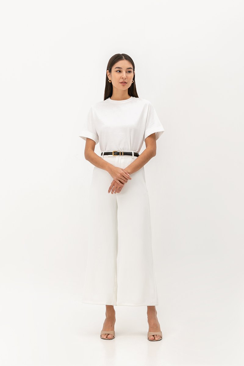 COLLINS ROLLED SLEEVE OVERSIZED TEE