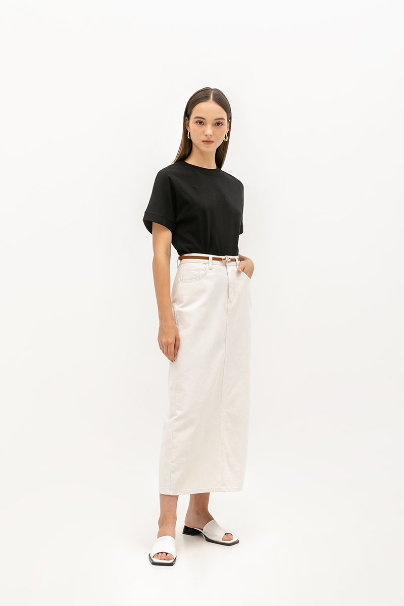 COLLINS ROLLED SLEEVE OVERSIZED TEE