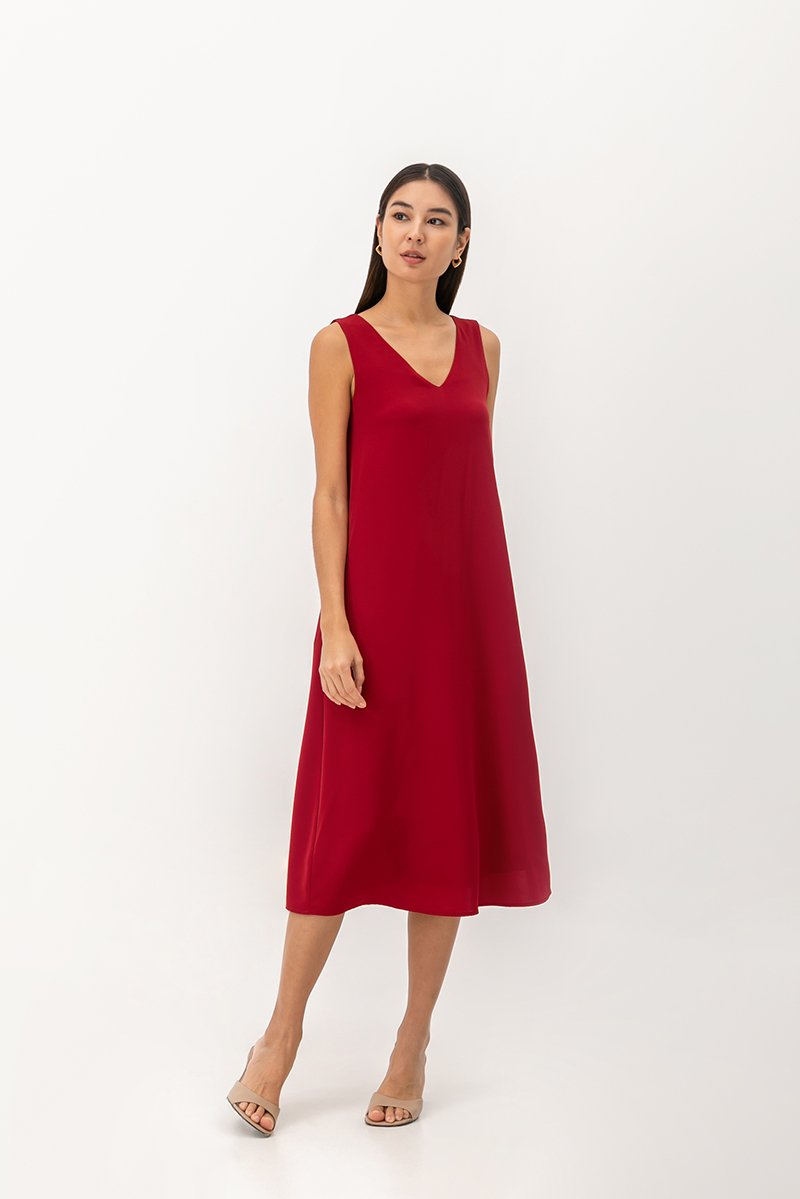 CAROL V BACK SLEEVELESS MAXI DRESS