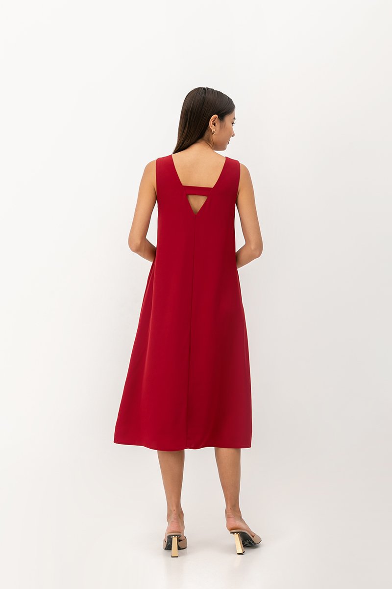 CAROL V BACK SLEEVELESS MAXI DRESS