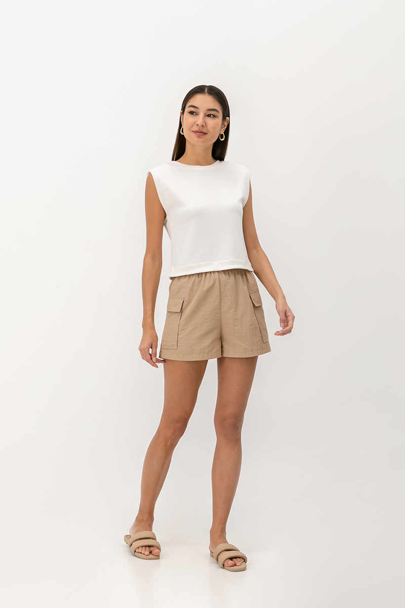 ARIA PADDED SHOULDER TOP