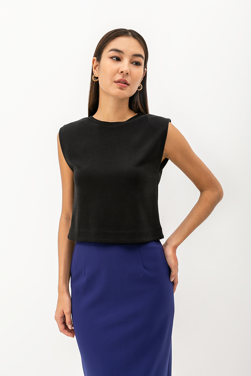 ARIA PADDED SHOULDER TOP