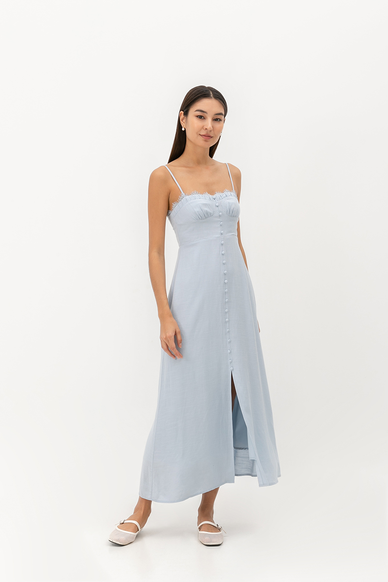 CELESTINE LACE TRIM MAXI DRESS