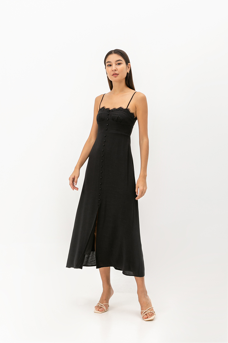 CELESTINE LACE TRIM MAXI DRESS