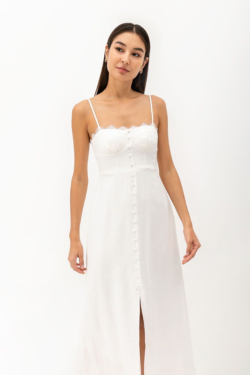 CELESTINE LACE TRIM MAXI DRESS