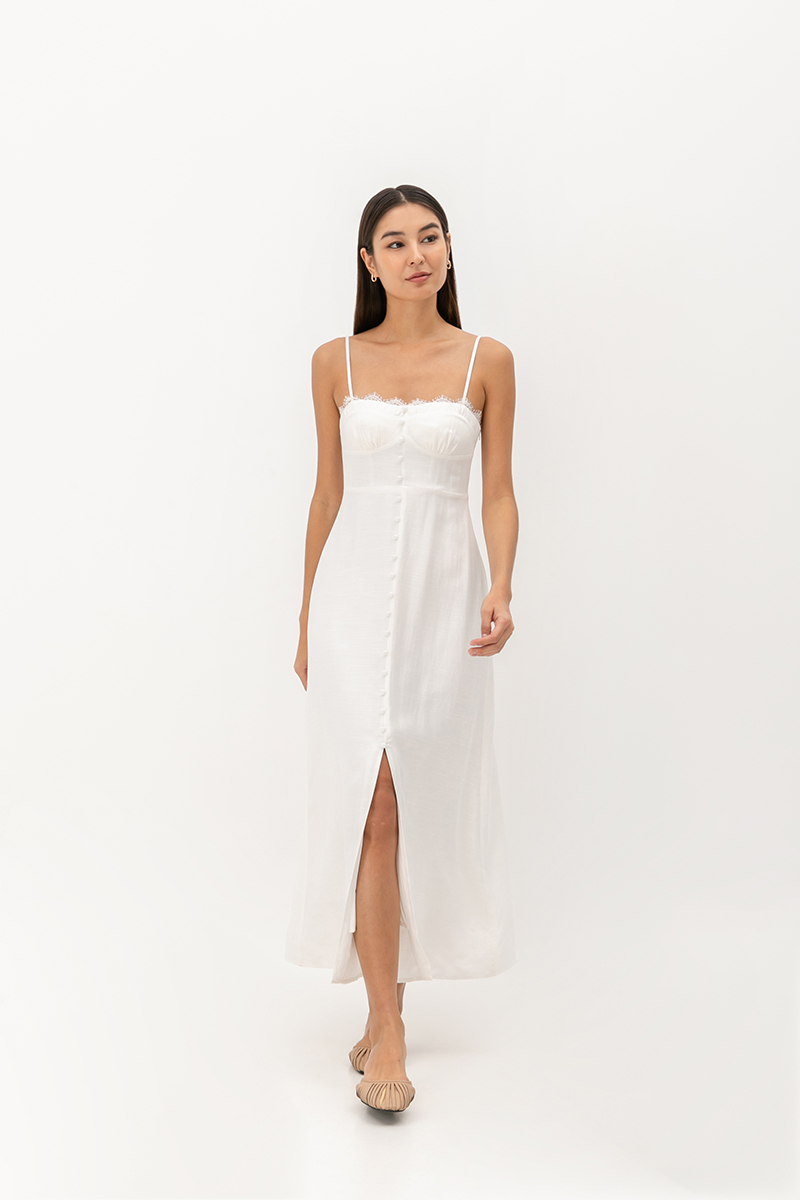 CELESTINE LACE TRIM MAXI DRESS