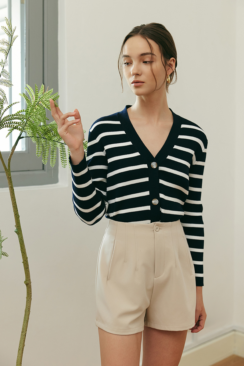 SORRENTO STRIPED KNIT CARDIGAN