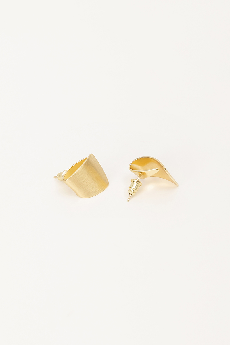 BEZEL GOLD EARRINGS