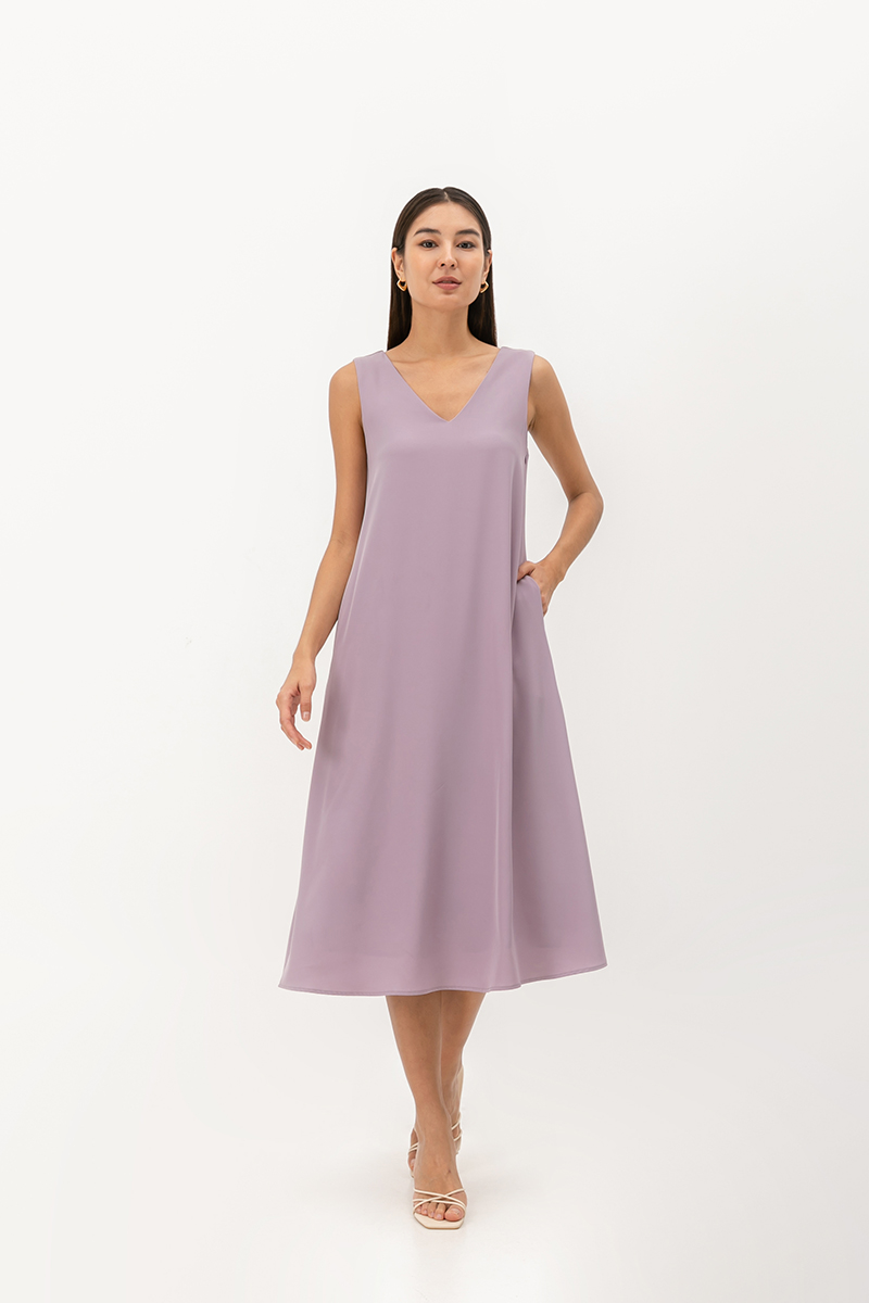 CAROL V BACK SLEEVELESS MAXI DRESS