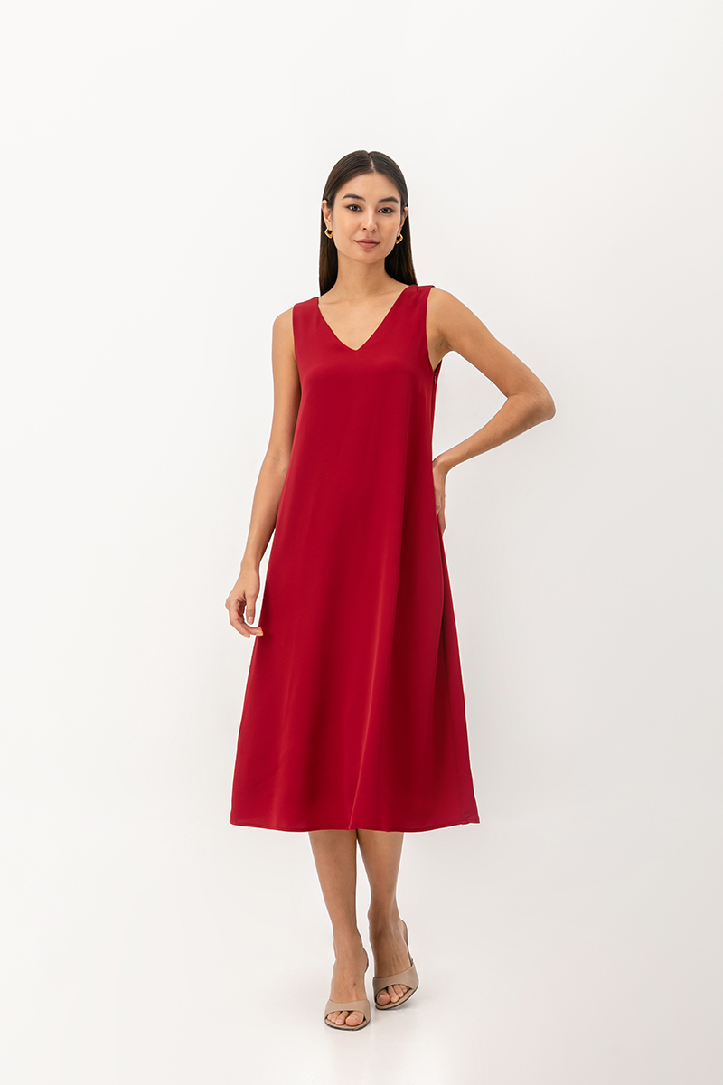 CAROL V BACK SLEEVELESS MAXI DRESS