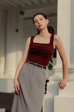 ALYNN RUCHED PADDED TANK TOP ALYNN RUCHED PADDED TANK TOP