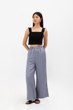 HARPER ELASTIC WAISTBAND WIDE LEG LINEN PANTS (SALE) HARPER ELASTIC WAISTBAND WIDE LEG LINEN PANTS (SALE)