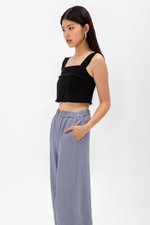 HARPER ELASTIC WAISTBAND WIDE LEG LINEN PANTS (SALE) HARPER ELASTIC WAISTBAND WIDE LEG LINEN PANTS (SALE)