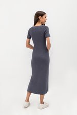 KAIRO SWEETHEART NECKLINE KNIT MIDI DRESS