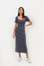 KAIRO SWEETHEART NECKLINE KNIT MIDI DRESS