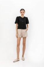 JAYNE PUFF SLEEVE BUTTONDOWN LINEN TOP