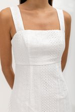 CELYNN EYELET FLARE DRESS