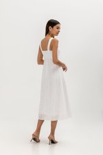 CELYNN EYELET FLARE DRESS