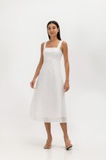 CELYNN EYELET FLARE DRESS