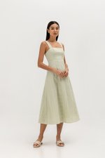 CELYNN EYELET FLARE DRESS