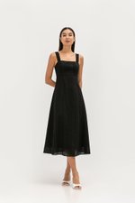 CELYNN EYELET FLARE DRESS