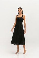CELYNN EYELET FLARE DRESS