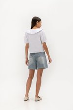 EDALENE PETER PAN COLLAR TOP