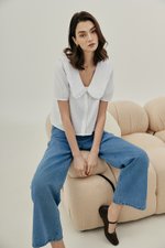 EDALENE PETER PAN COLLAR TOP