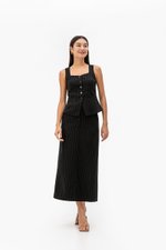 MARGOT PIN STRIPE PENCIL SKIRT
