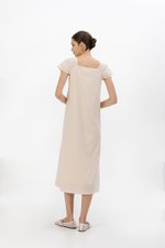 ALLERIA BUTTONDOWN MIDI DRESS W SASH