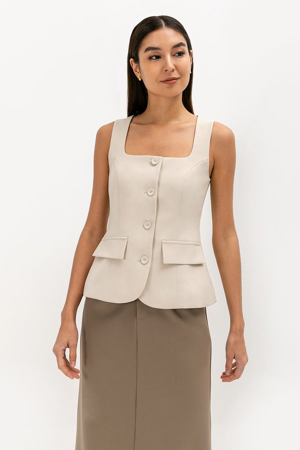 *BACKORDER 2* FARAH BUTTONDOWN VEST