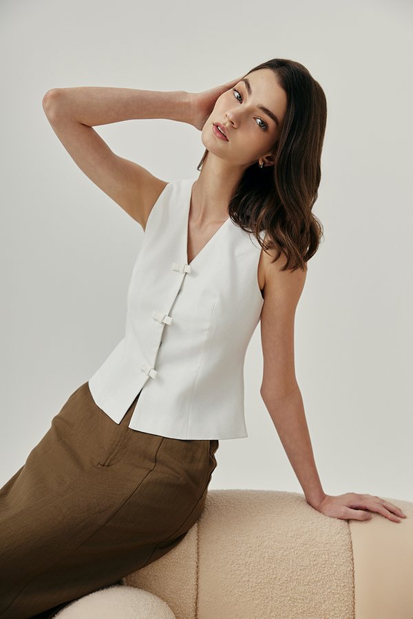 PALIN RIBBON LINEN VEST PALIN RIBBON LINEN VEST
