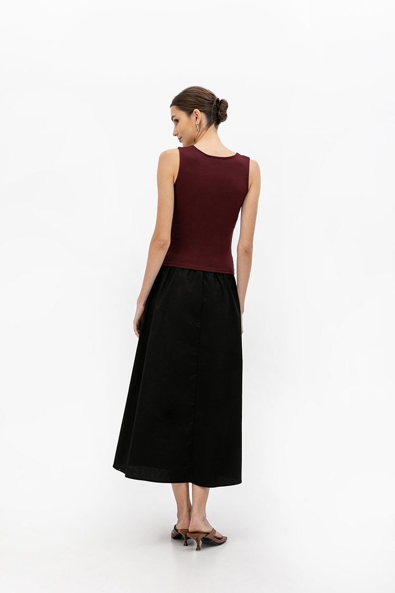 ALYNN RUCHED PADDED TANK TOP