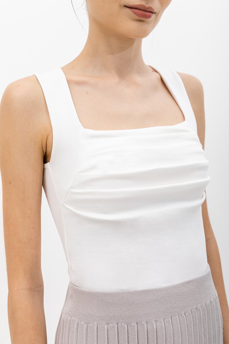 ALYNN RUCHED PADDED TANK TOP