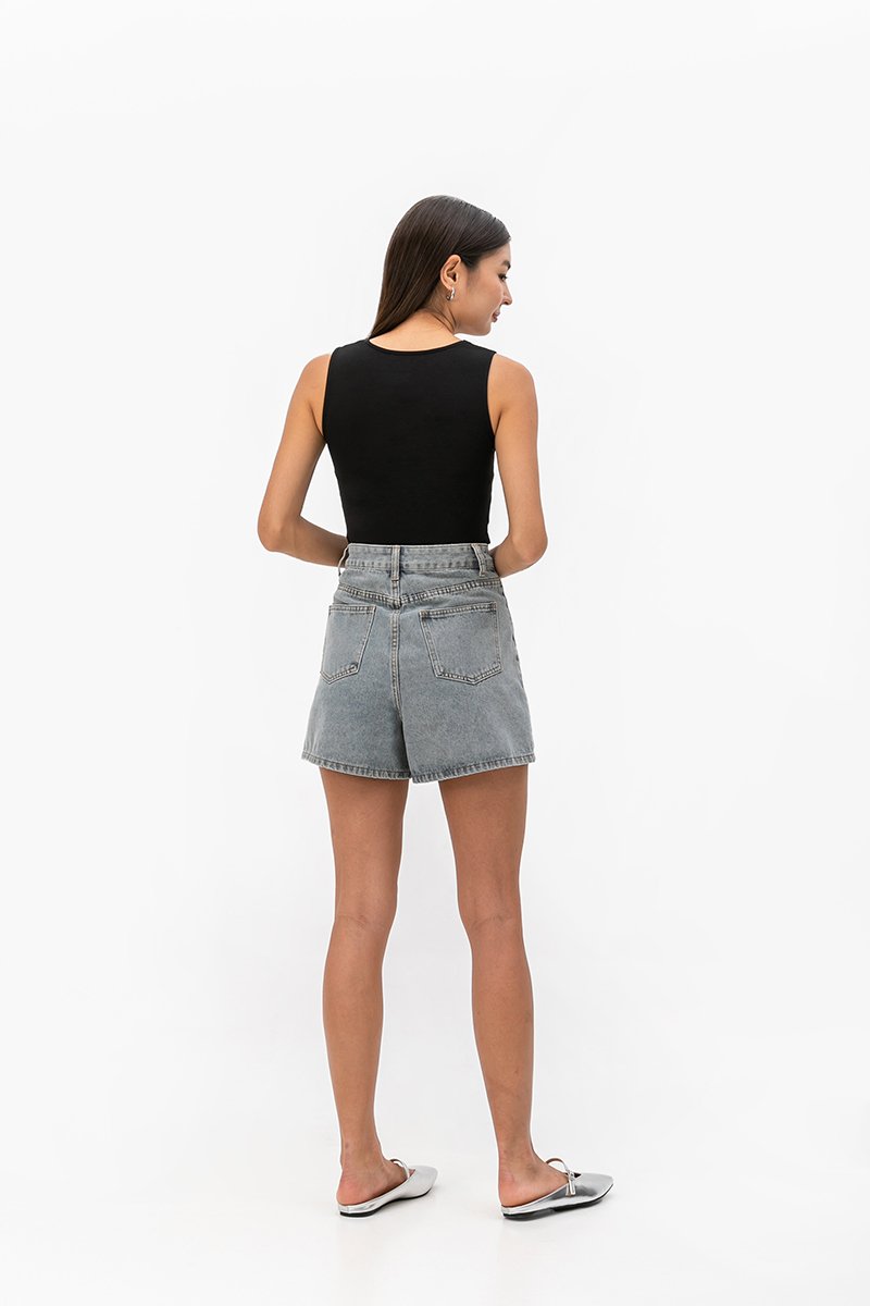 ALYNN RUCHED PADDED TANK TOP