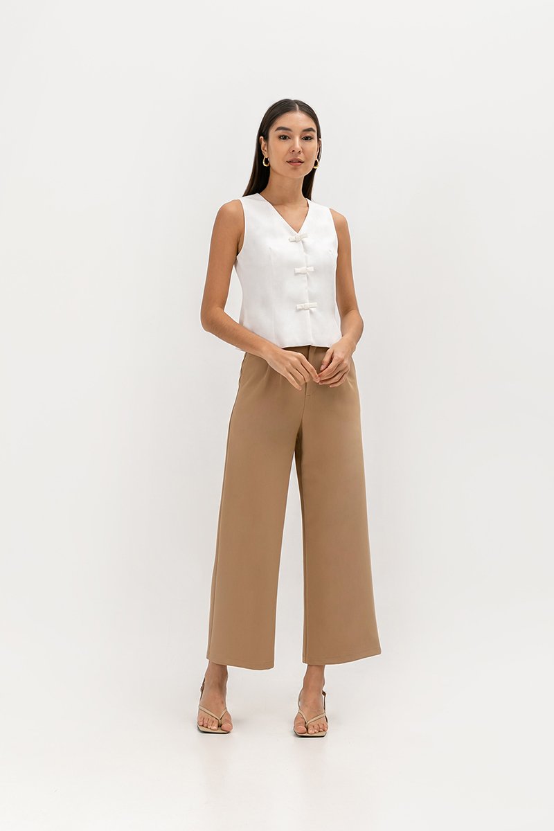 PALIN RIBBON LINEN VEST