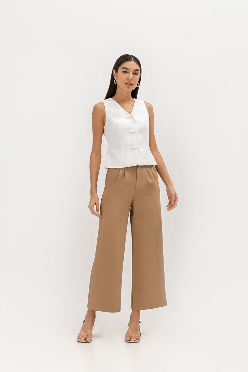 PALIN RIBBON LINEN VEST