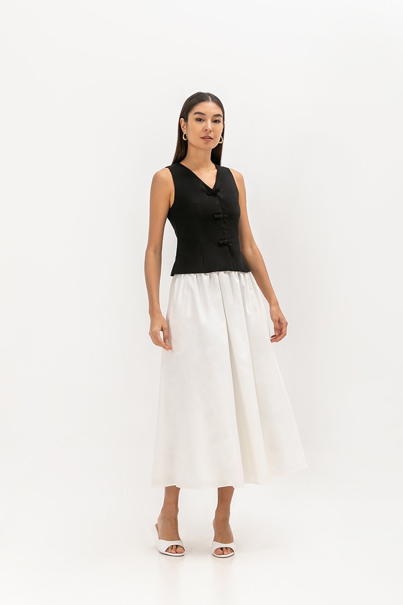 PALIN RIBBON LINEN VEST