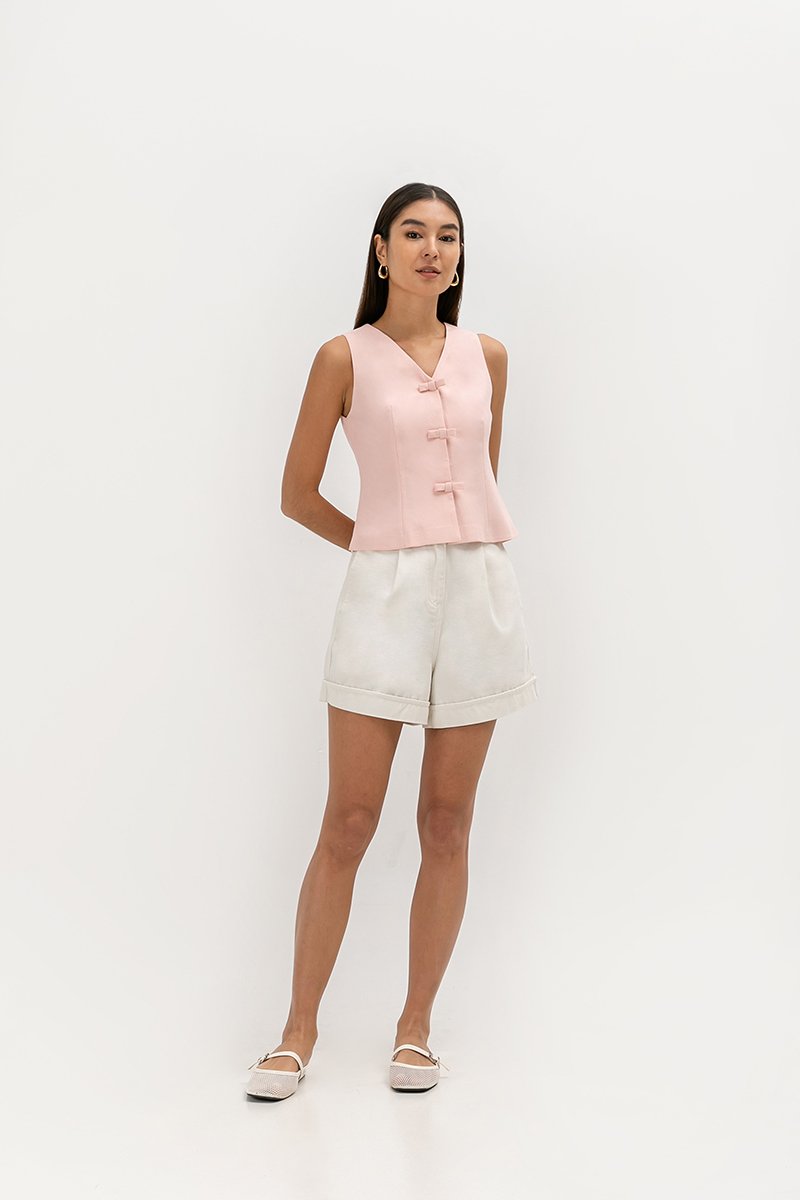 PALIN RIBBON LINEN VEST