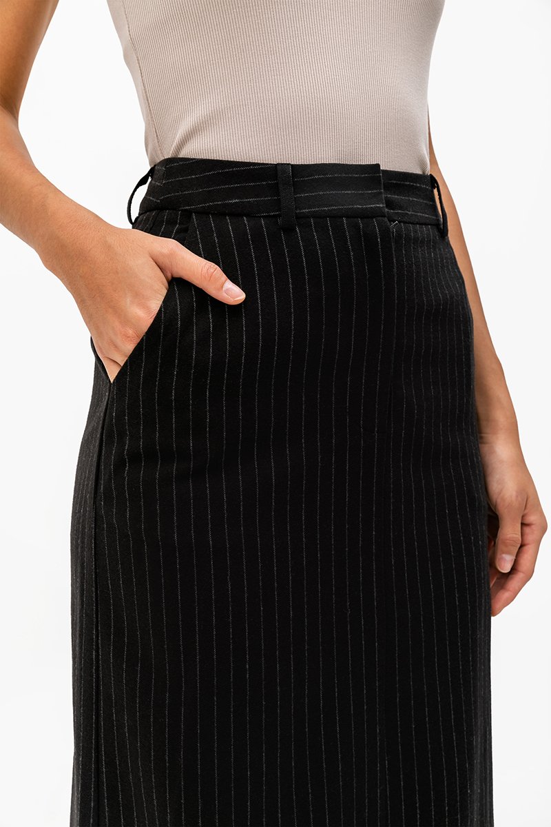 MARGOT PIN STRIPE PENCIL SKIRT