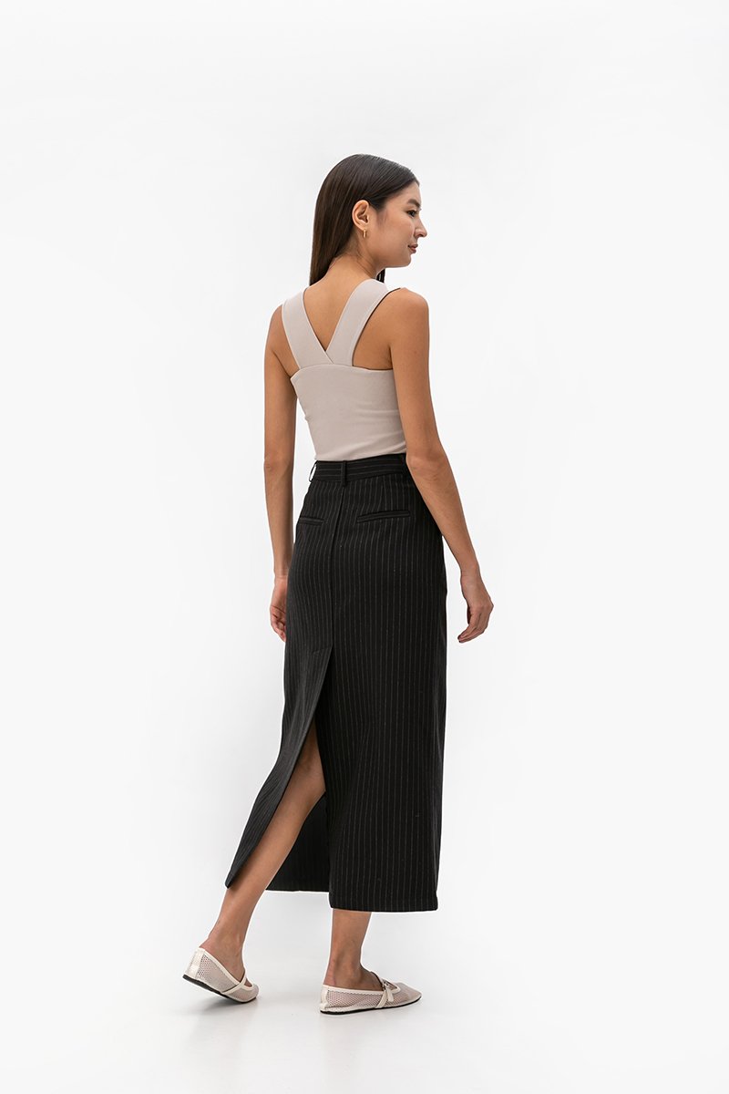 MARGOT PIN STRIPE PENCIL SKIRT