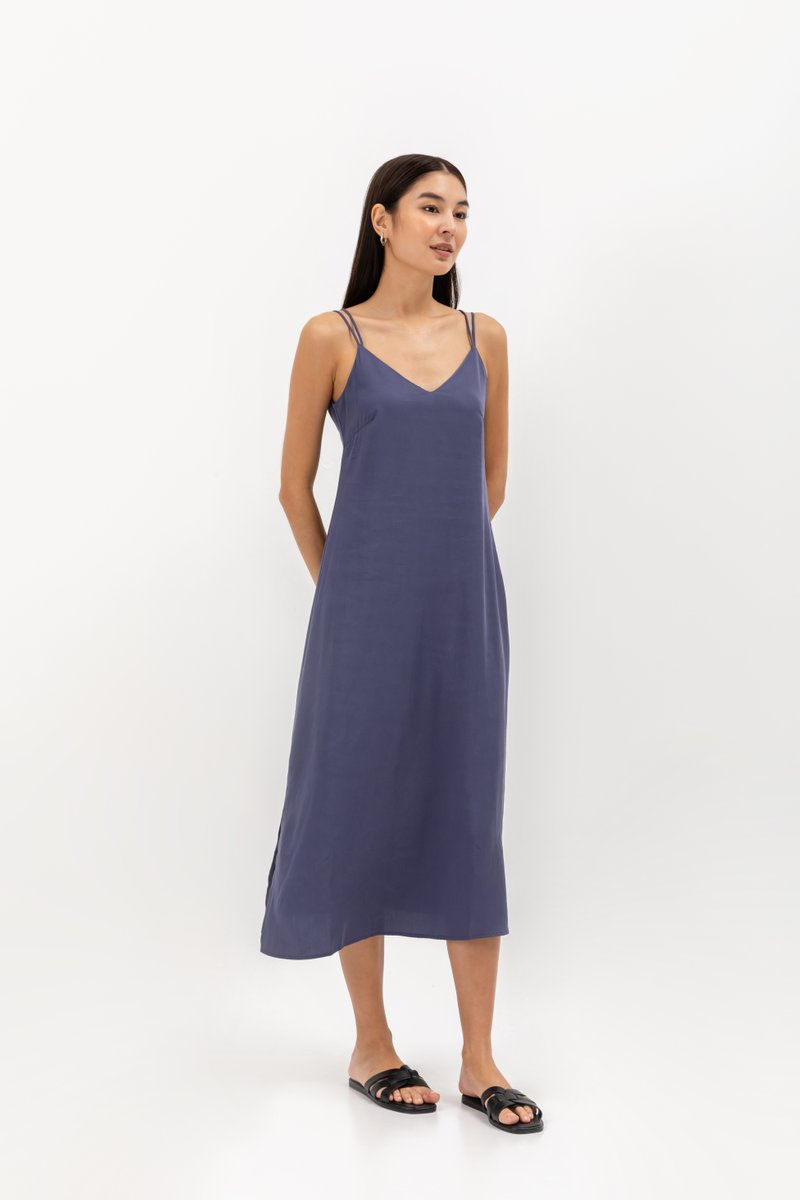 MACIE STRAPPY BACK TENCEL MIDI DRESS
